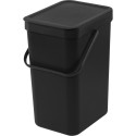 Brabantia Sort & Go Waste Bin 2 x 12 L Dark Grey & Jade Green