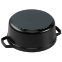 Staub Round Cocotte, 24cm cast iron, black