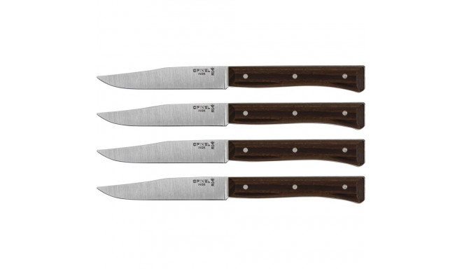 Opinel Table Knives Facette Set of 4  Dark Ash