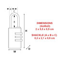 Master Lock Combination Lock in alumin. steel Shackle 7620EURDCC