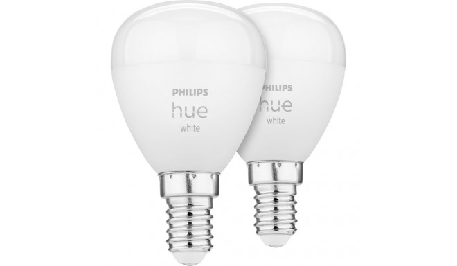 Philips Hue LED lamp E14 2-pakk 5,7W 470lm valge lühter