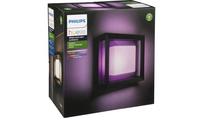 Philips Hue Econic square LED Wall Lamp black