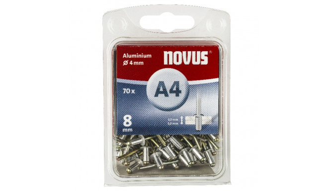 NOVUS Rivets A 4 X 8 ALU 70pc