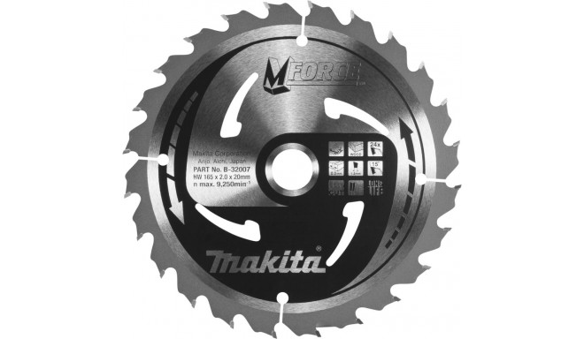 Makita B-32007 M-FORCE Saw Blade  165x20x24Z