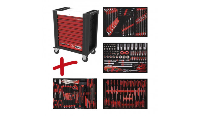 KS Tools Performanceplus tööriistakäru komplekt P10 180 tööriista