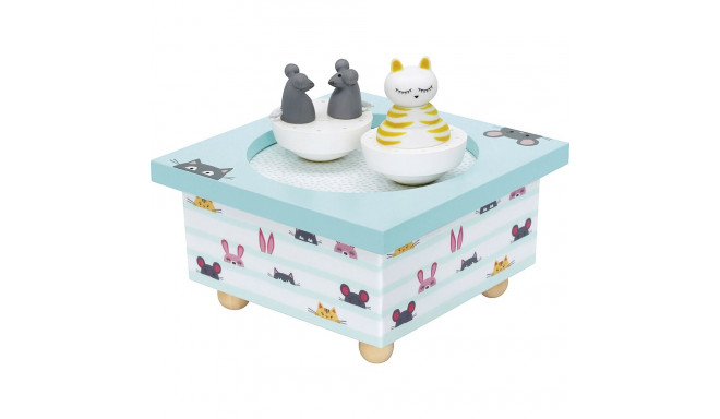 Trousselier Music Box Dancing Cat & Mouse