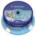 1x25 Verbatim CD-R 80 / 700MB 52x Speed, Data Life plus print.