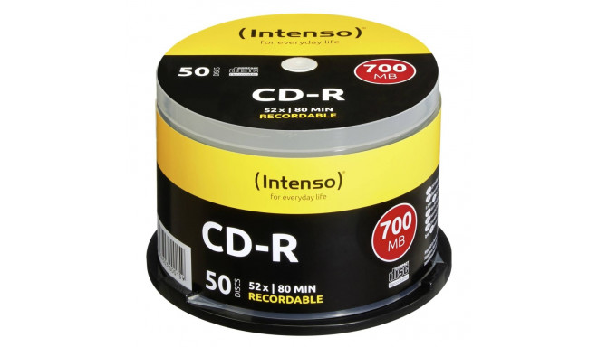 1x50 Intenso CD-R 80 / 700MB 52x Speed, Cakebox