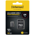 Intenso microSDXC           64GB Class 10 UHS-I U1 Performance