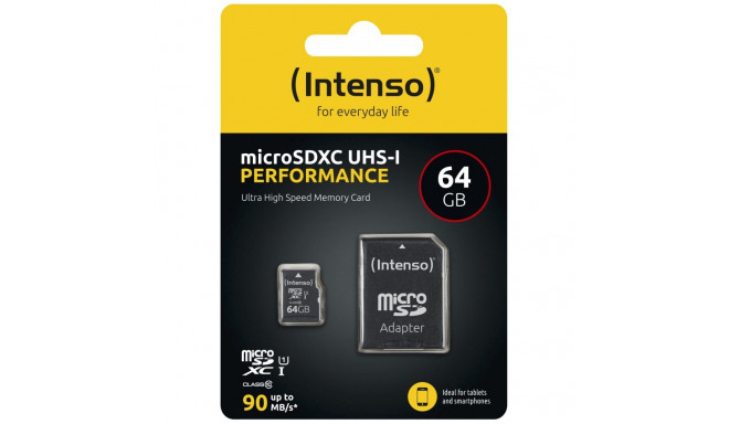 Intenso microSDXC           64GB Class 10 UHS-I U1 Performance