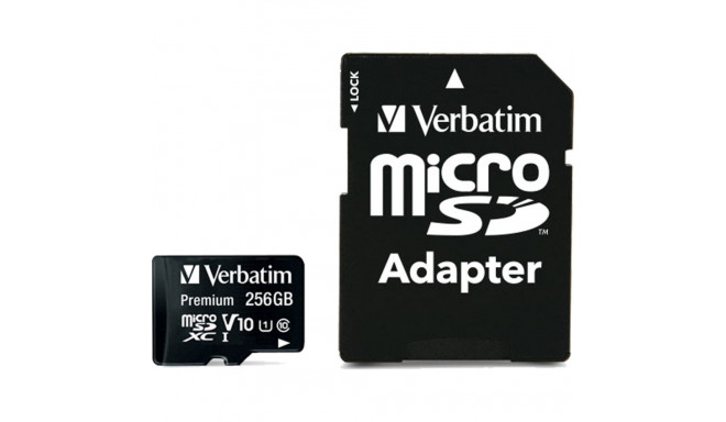 Verbatim microSDXC         256GB Class 10 UHS-I incl Adapt. 44087