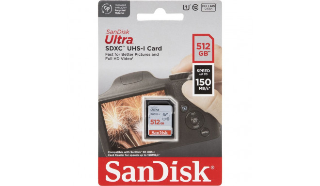 SanDisk Ultra SDXC UHS-I   512GB 150MB/s       SDSDUNC-512G-GN6IN