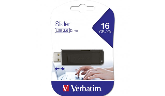 10x1 Verbatim Store n Go Slider 16GB USB 2.0