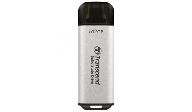 Transcend SSD ESD300S 512GB USB-C hõbedane