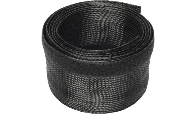 DIGITUS Flexible Cable Hose with Velcro Fastener, 2m, black