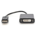 DIGITUS DisplayPort - DVI Adapt/ Converter, DP-DVI, 15cm, black