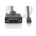 DIGITUS USB Type-C Adapter- / Convertercable Type-C to DVI