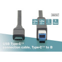 DIGITUS USB Type-C Cable Gen2 Type-C to B      AK-300149-010-S