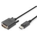 DIGITUS DisplayPort Adaptercable DP - DVI (24+1) St/St 1m black