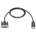 DIGITUS DisplayPort Adaptercable DP - DVI (24+1) St/St 1m black
