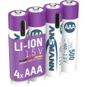 1x4 Ansmann Lithium Akku Micro AAA 400mAh + Cable     1311-0028