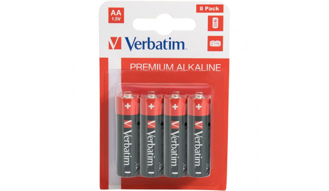 1x8 Verbatim Alkaline battery Mignon AA LR6              49503