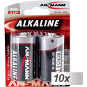 10x2 Ansmann Alkaline Mono D LR 20 red-Line