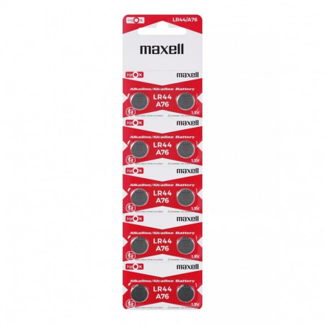 Battery - Maxell G13 LR44 Alkaline 1.5V 10Pcs