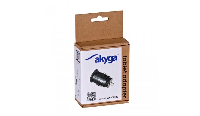 Akyga car charger AK-CH-02 2100mA 2xUSB, black