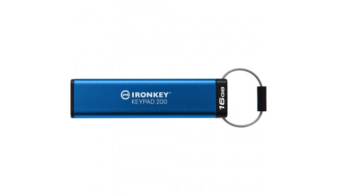 Kingston IronKey Keypad 200 16 GB 256-bit XTS-AES USB 3.2 Gen 1 memory