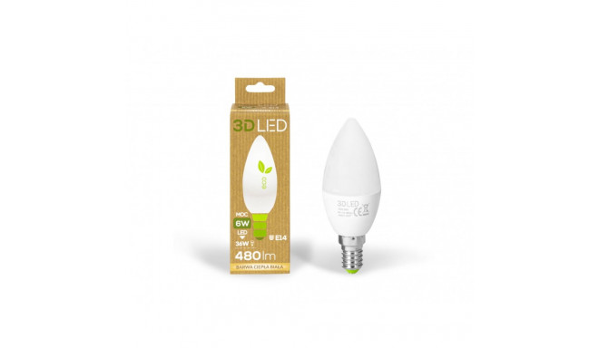 3D LED Eco pirn küünal E14 6W EOL