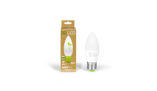 3D LED Eco pirn küünal E27 7W EOL