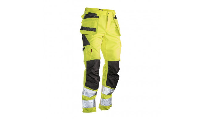 Jobman Practical ripptaskutega vööpüksid 2377 Hi-Vis kollane 50