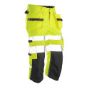 Jobman ripptaskutega 3/4 vööpüksid 2217 Hi-Vis kollane 50