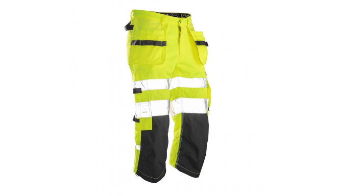 Jobman ripptaskutega 3/4 vööpüksid 2217 Hi-Vis kollane 52