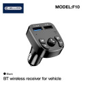 Jellico F10 Bluetooth 5.0 FM / MP3 Transmitter + Car Fast Charger 2x USB QC 3.0 3.1A LED Black