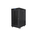 FLOOR-STANDING RACK CABINET 19" 22U 800X1000 BLACK PERFORATED LCD DOOR LANBERG (FLAT PACK) V2