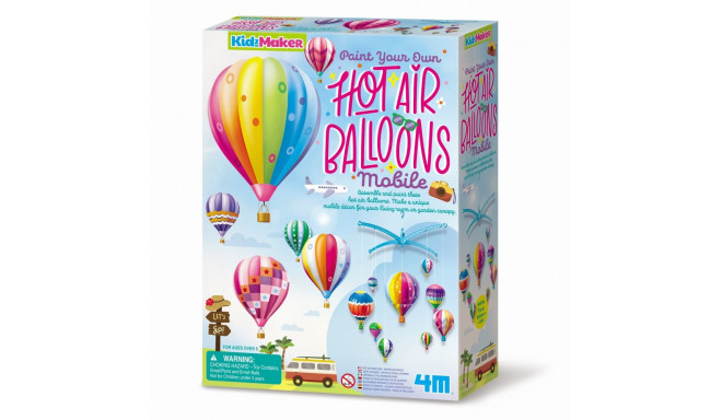 4M KidzMaker DIY set Paint Your Own Hot Air Balloons Mobile