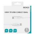 Deltaco USBC-1504M USB cable 2 m USB 3.2 Gen 1 (3.1 Gen 1) White