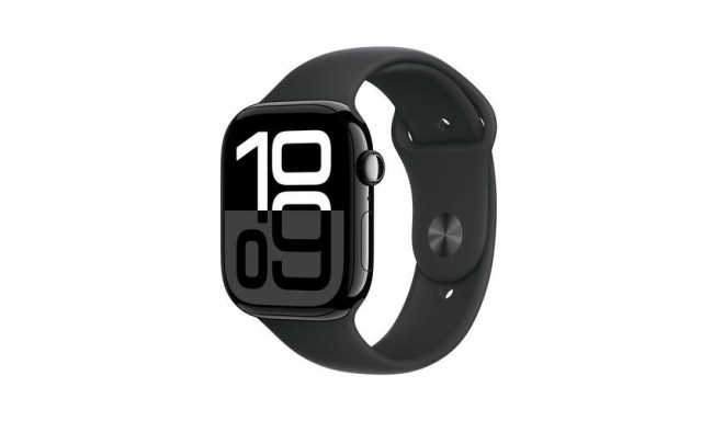 Apple Watch Series 10 GPS 46mm Jet Black Aluminium Case with Black Sport Band - M/L