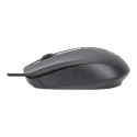 Manhattan Comfort II USB Wired Mouse, Black, 1000dpi, USB-A, Optical, Ambidextrous, Portable/Compact