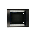 Extralink Rackmount cabinet 9U 600x600 AZH Black wall mounted, swing type