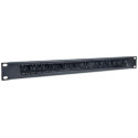 Intellinet 19&quot; Cable Entry Panel, 1U, with Brush Insert, Black