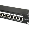 Equip 24-Port Cat.5e Shielded Patch Panel, Black