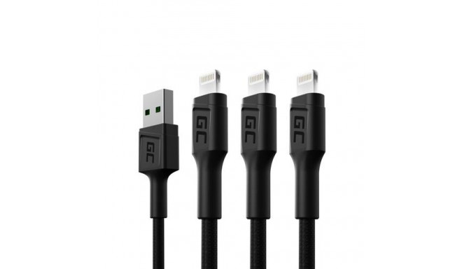 Green Cell KABGCSET06 lightning cable 2 m Black