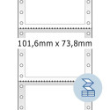 HERMA Computer labels continous 101.6x73.8 mm 1 row white perforated paper matt 2000 pcs.