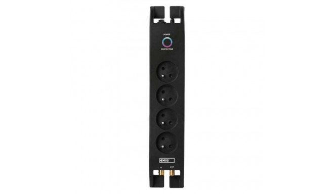 Emos P54022 surge protector Black 4 AC outlet(s) 230 V 2 m