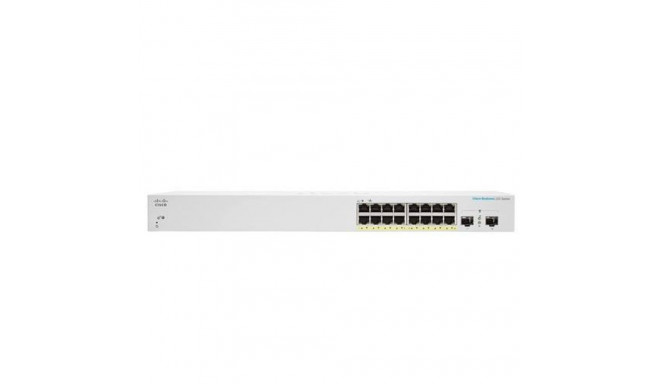 Cisco CBS220-16P-2G Managed L2 Gigabit Ethernet (10/100/1000) Power over Ethernet (PoE) White