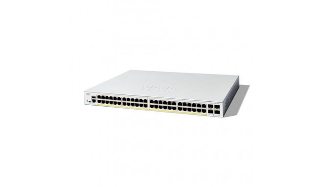 Cisco Catalyst 1300-48P-4G Managed Switch, 48 Port GE, PoE, 4x1GE SFP, Limited Lifetime Protection (