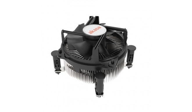 Akasa AK-CC6606BP01 computer cooling system Processor Heatsink/Radiatior 9 cm Aluminium, Black 1 pc(